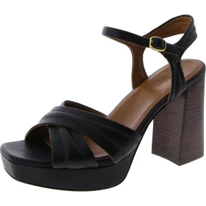 27 Edit Womens Jaime Buckle Ankle Strap Block Heel