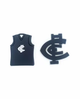 AFL Shoe Charms - Carlton (2 Pack)