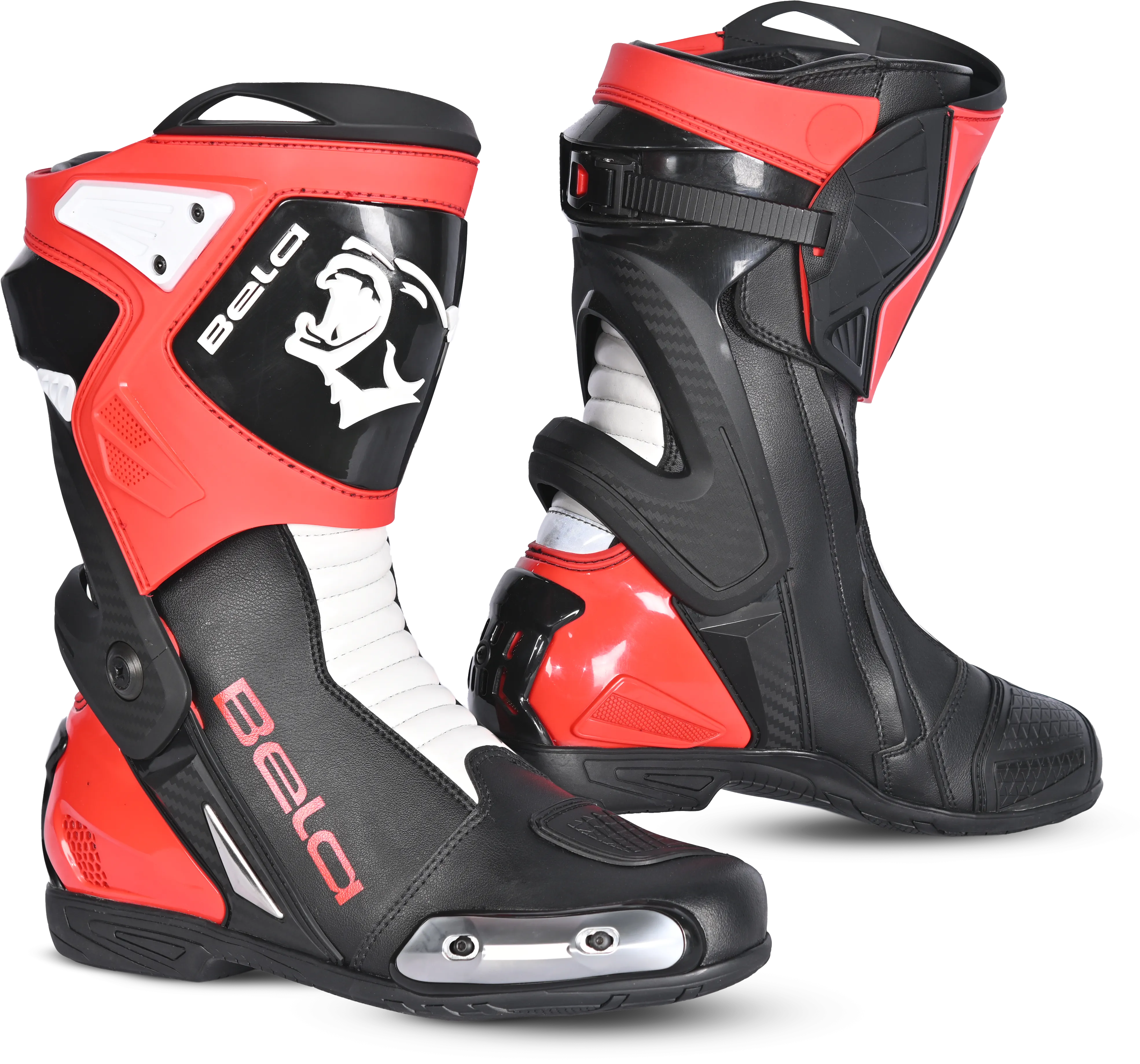 Bela Turbo Track - Racing motorcycle boots - black red