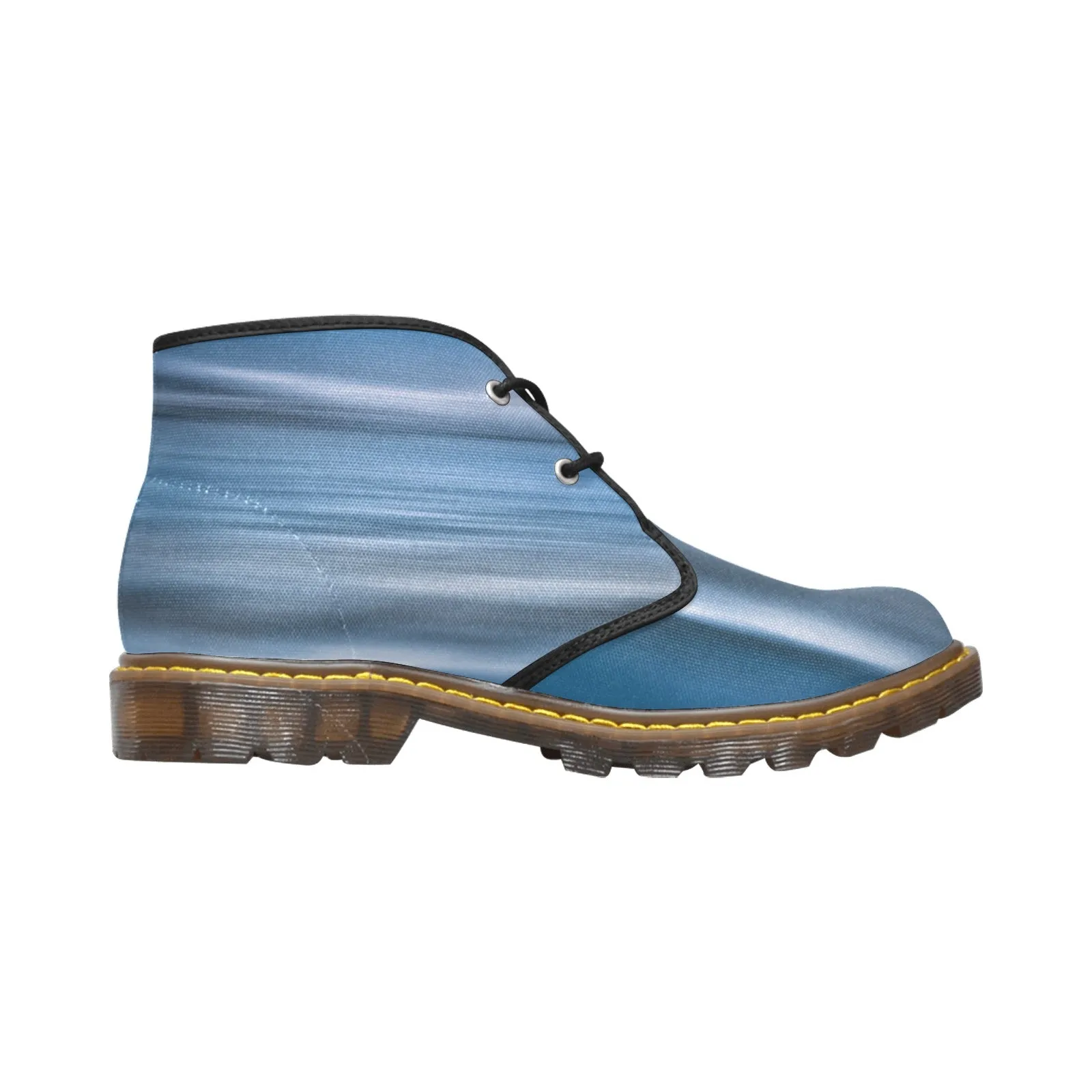 Blue Evening Waves Women's Canvas Chukka Boots