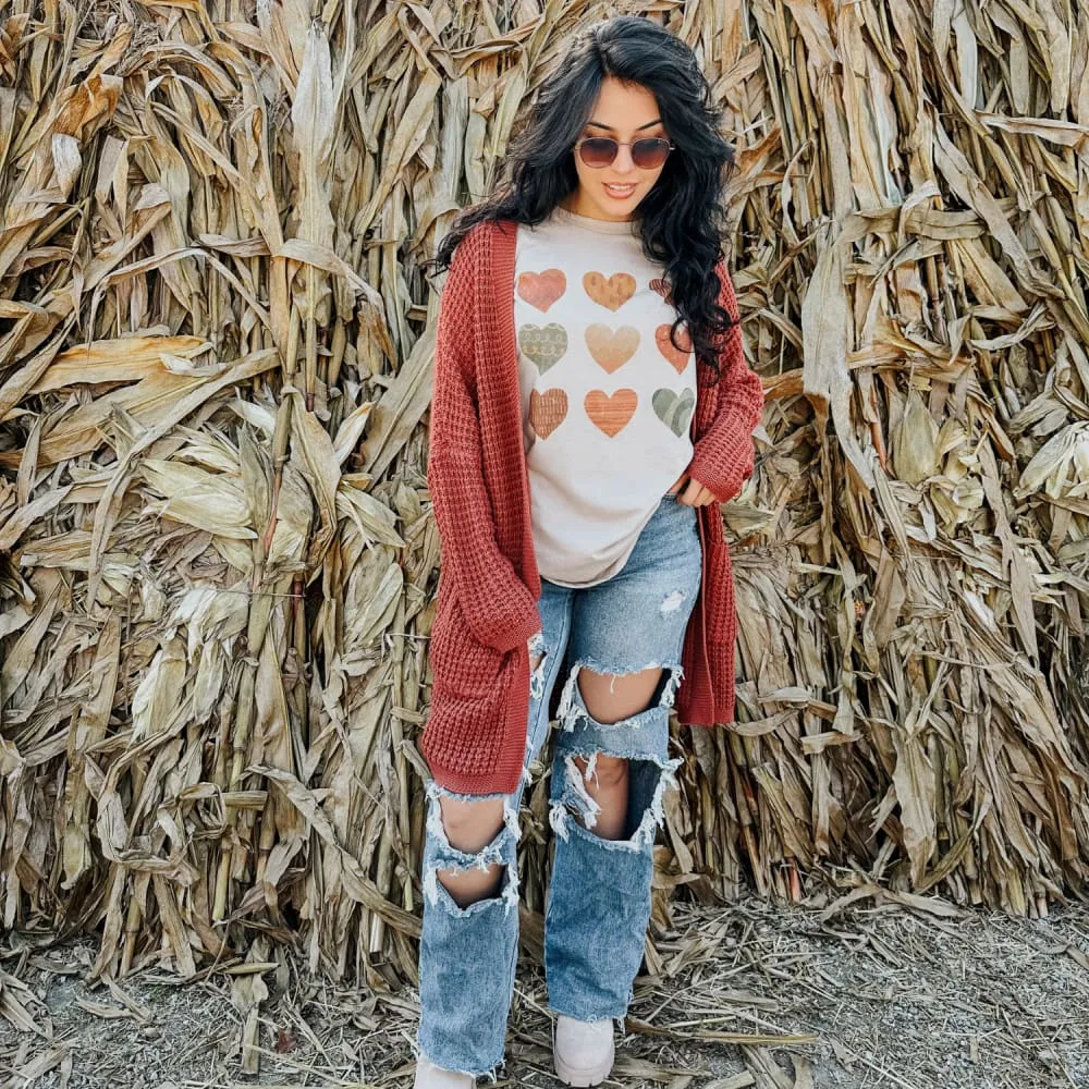 Cutie Fall Hearts Tee