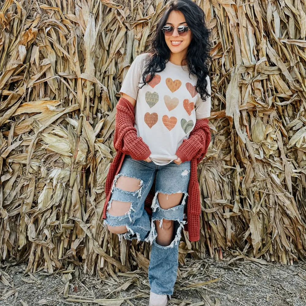 Cutie Fall Hearts Tee