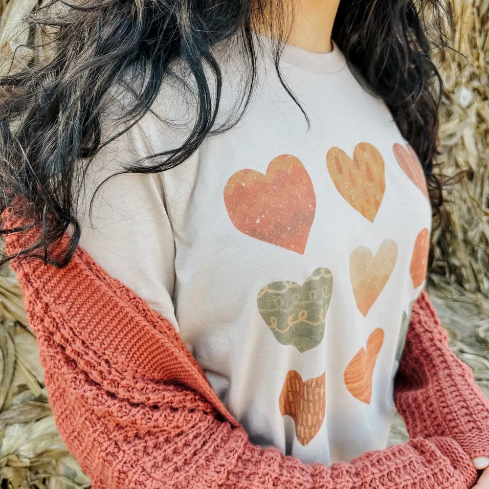 Cutie Fall Hearts Tee