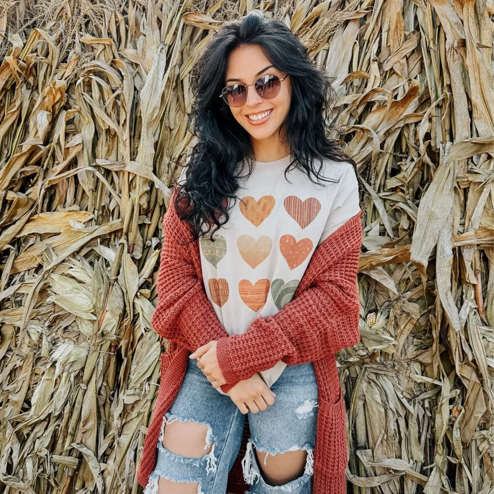 Cutie Fall Hearts Tee