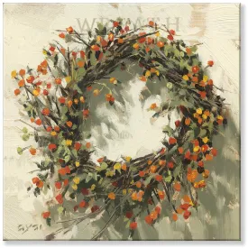 Fall Wreath Giclee Wall Art