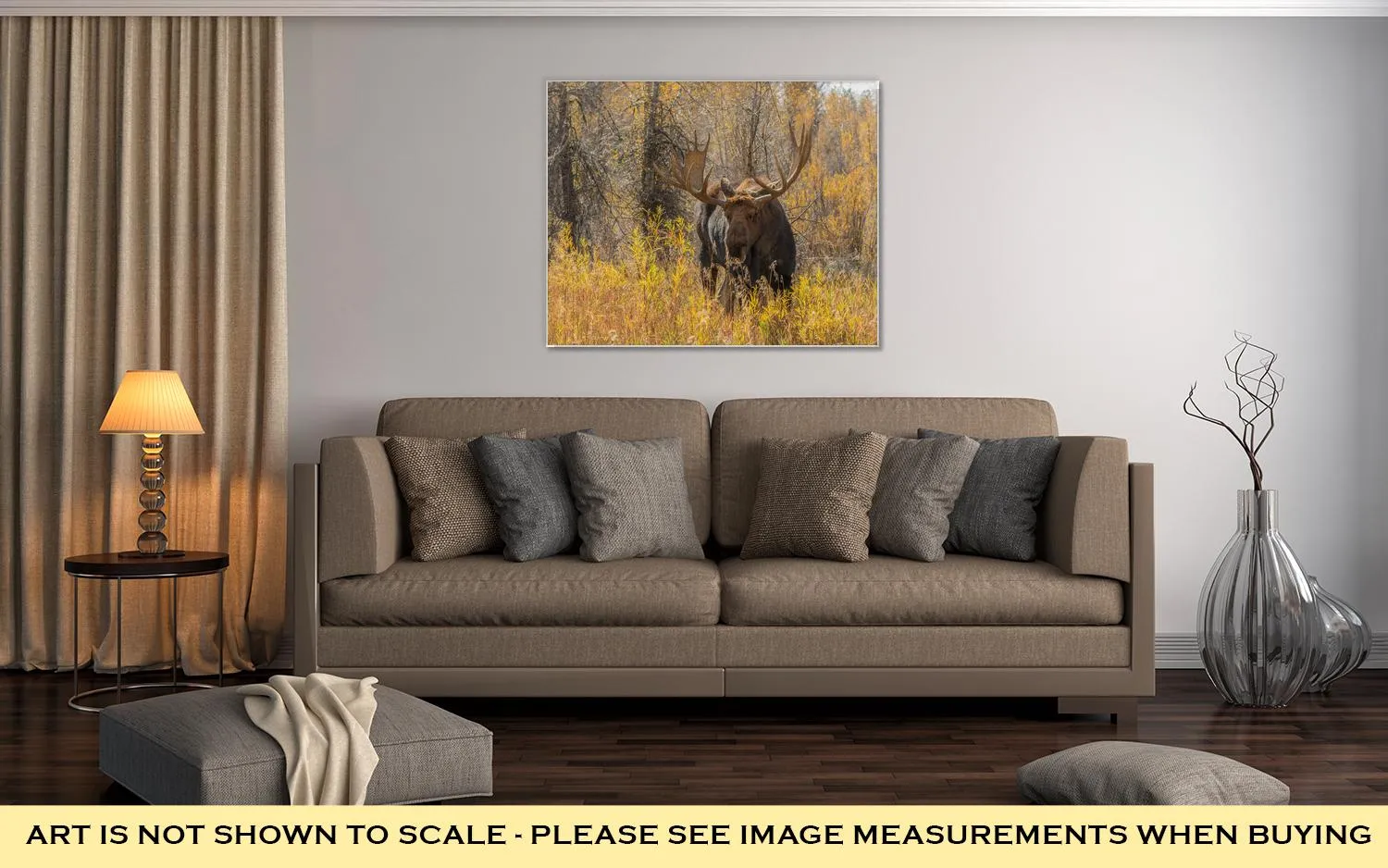 Gallery Wrapped Canvas, Bull Moose In Fall