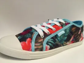 Kappa canvas floral ladies trainers