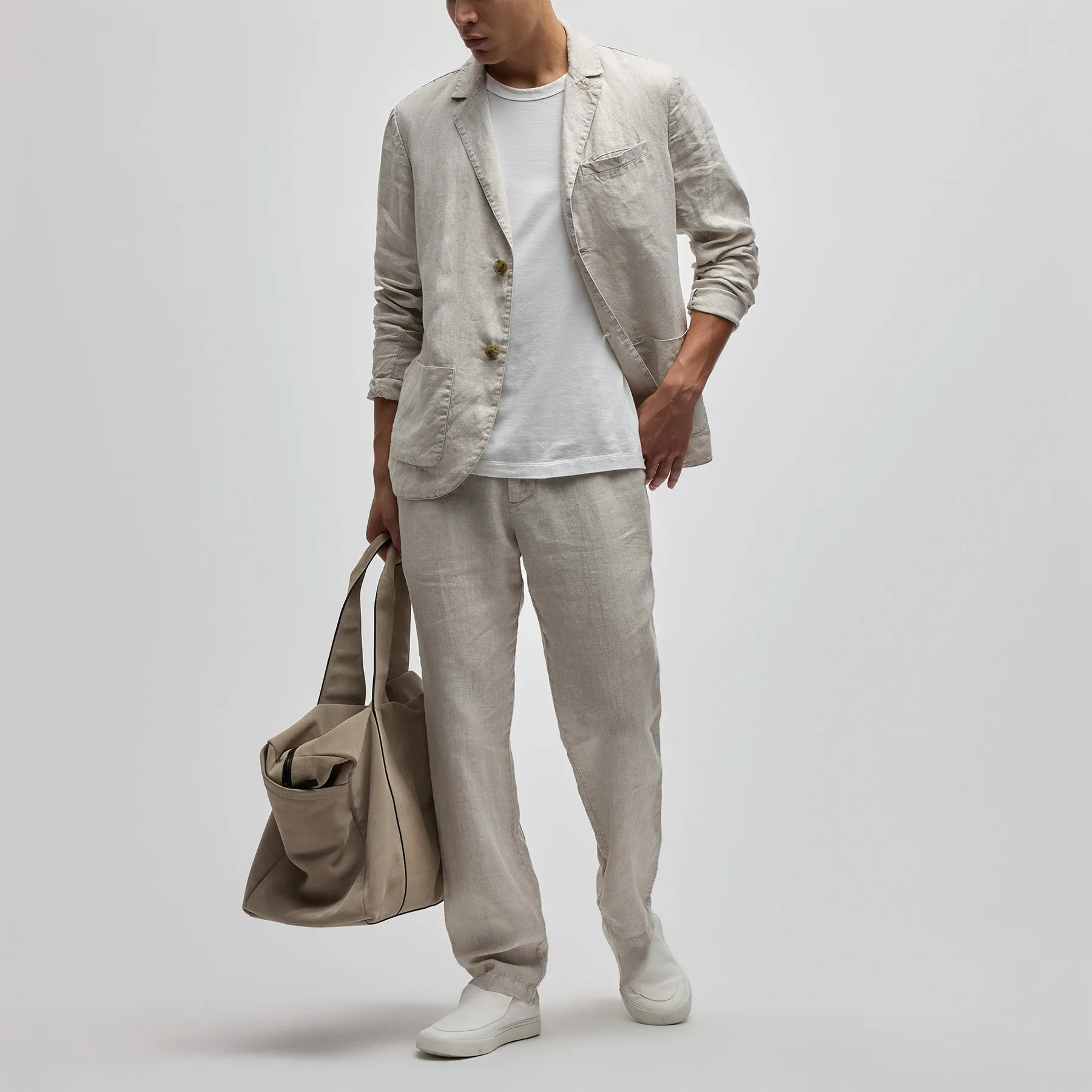 Linen Trouser - Salt Pigment