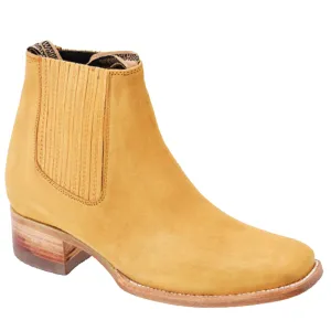 Men's Sand Brown Nubuck Ankle Boots