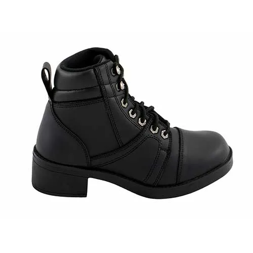 Milwaukee Leather MBK9285 Boys Black Lace-Up Biker Style Boots