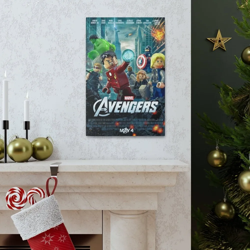 MOC  Compatible  Avengers  Movie Wall Art Canvas Art With Backing.