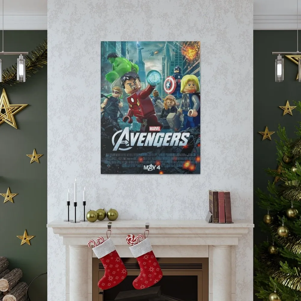 MOC  Compatible  Avengers  Movie Wall Art Canvas Art With Backing.