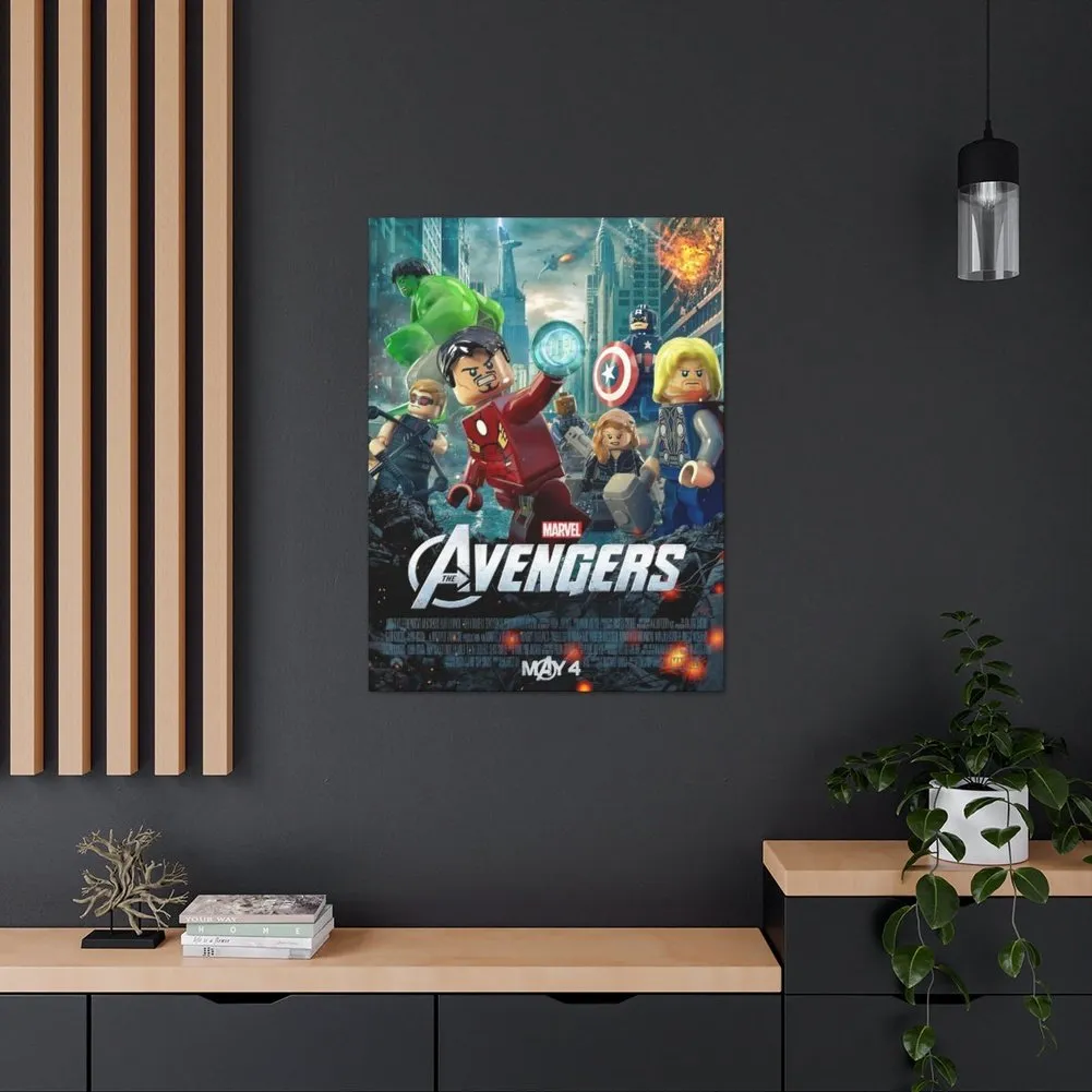 MOC  Compatible  Avengers  Movie Wall Art Canvas Art With Backing.