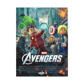 MOC  Compatible  Avengers  Movie Wall Art Canvas Art With Backing.