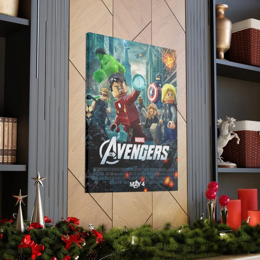 MOC  Compatible  Avengers  Movie Wall Art Canvas Art With Backing.