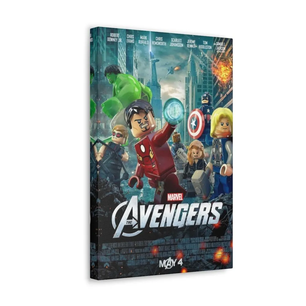 MOC  Compatible  Avengers  Movie Wall Art Canvas Art With Backing.