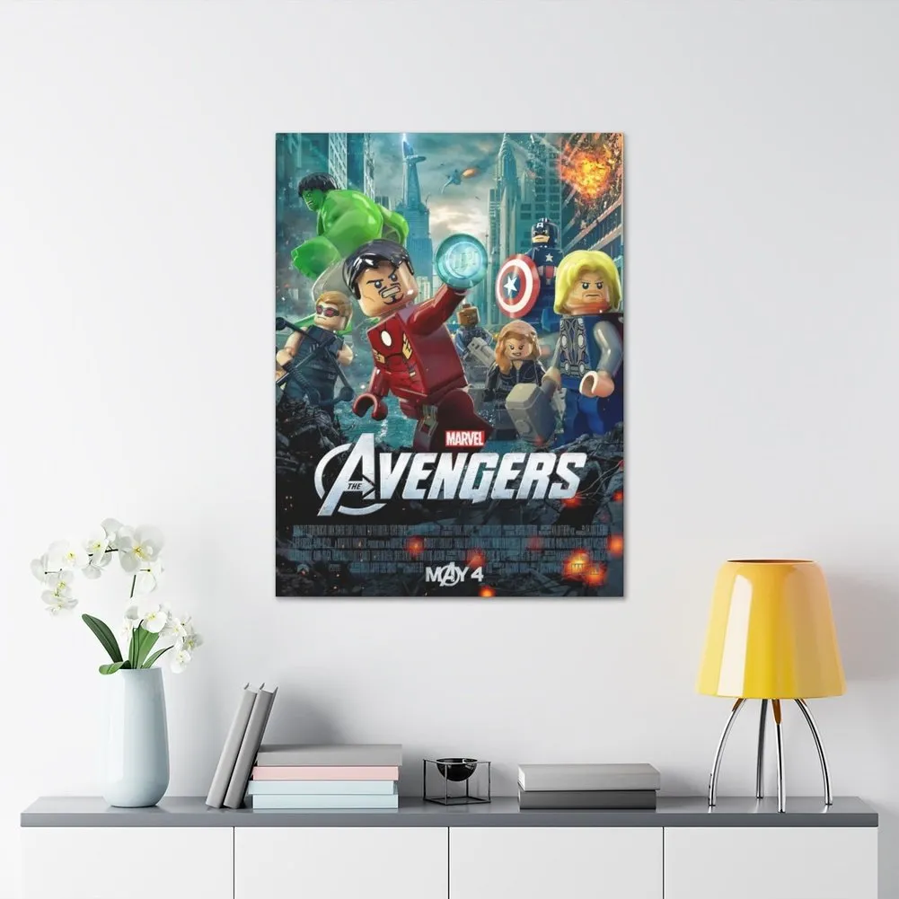 MOC  Compatible  Avengers  Movie Wall Art Canvas Art With Backing.